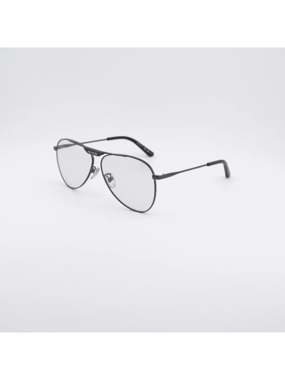 Balenciaga BB0244S 004 Sunglasses Gunmetal Aviator Frame, Light Grey Lenses